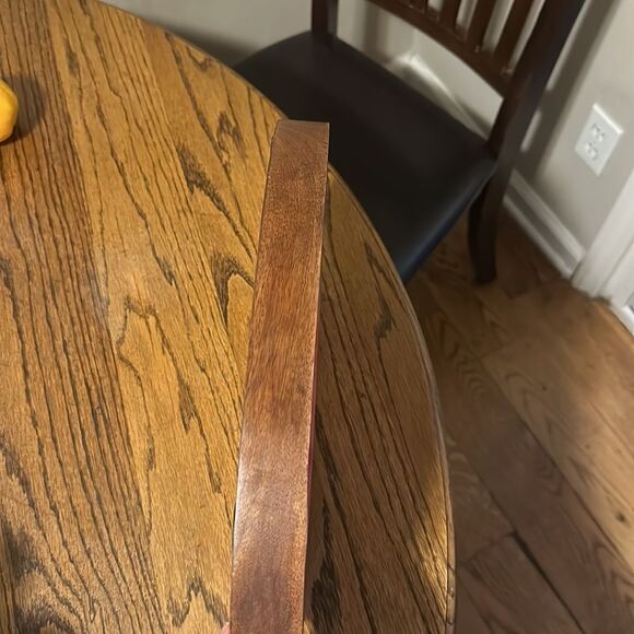 15.5” long wood serving tray with deep red top - Picture 2 of 4